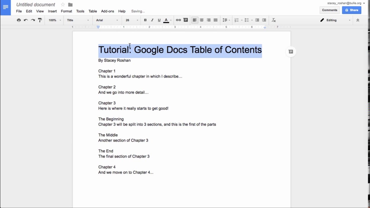 Google Docs Table Of Contents Google Docs Table Of Contents